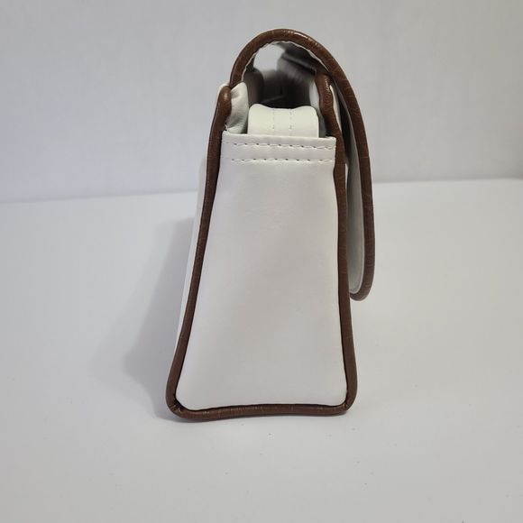 Vintage The Original Florida Keys Embossed Leather Shoulder Handbag Floral White - Picture 11 of 16